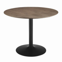 Coaster Furniture 110280 Clora Round Dining Table Walnut and Black
